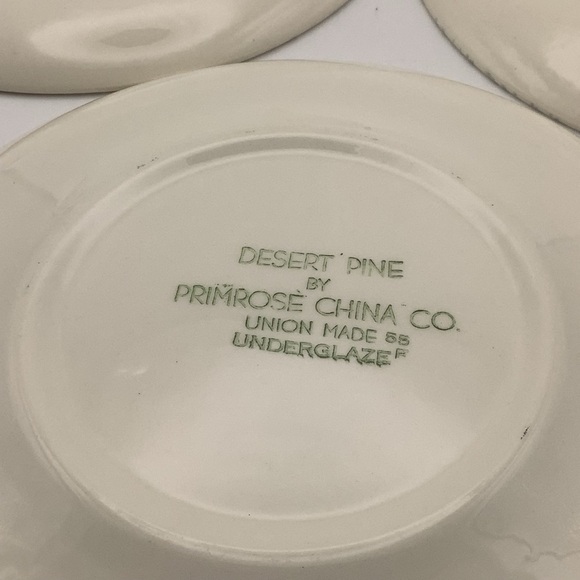 Six Vintage Primrose China Co. Desert Pine 7” Plates - Picture 12 of 12